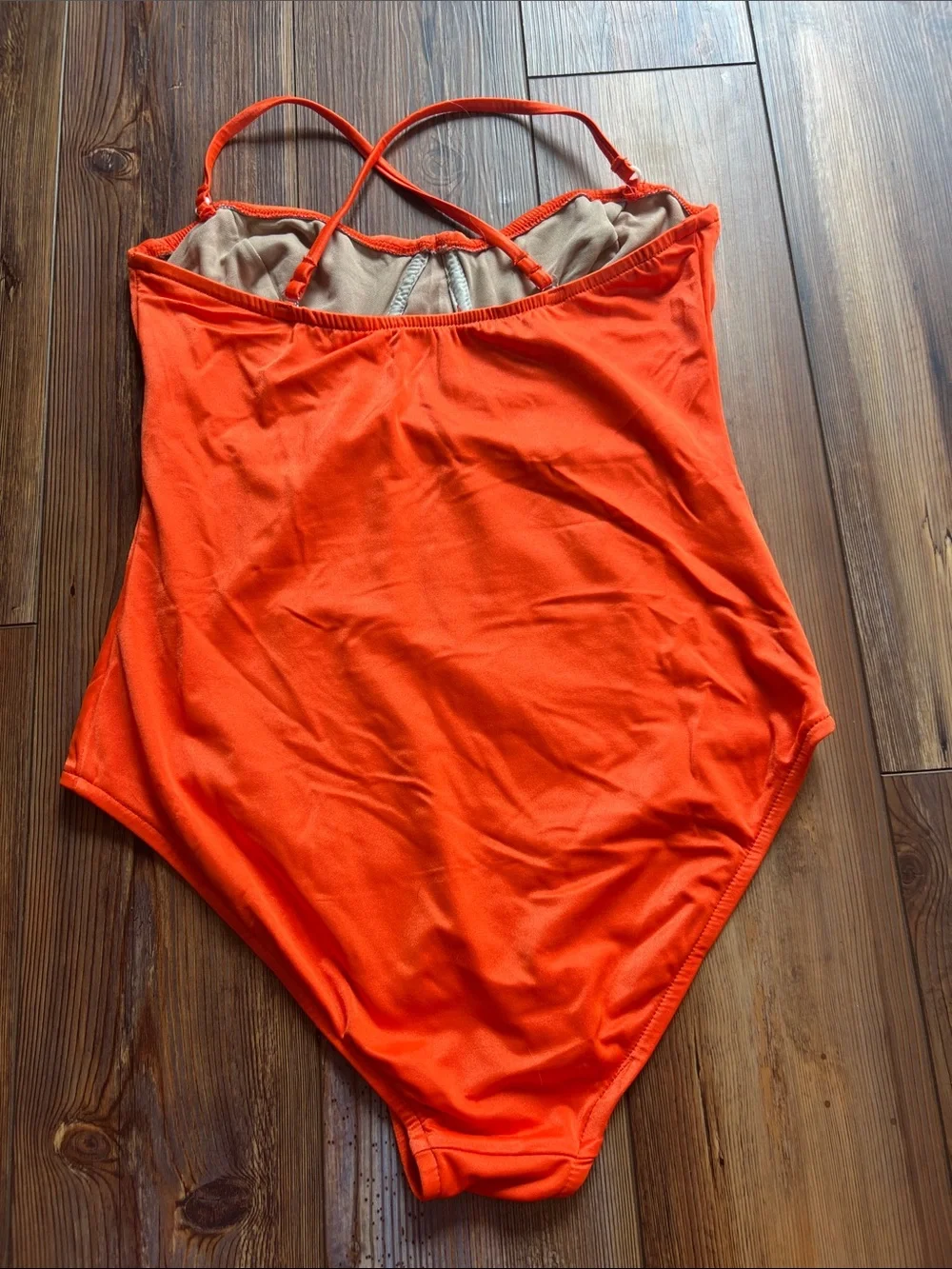 Avon Bright Orange One Piece Swimsuit